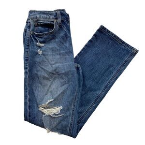 Eunina Codi Super High Rise Dad Jean Relaxed Straight Leg Distressed Size 5/27